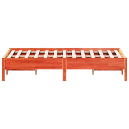 Bed Frame | Wax brown | Solid pine wood, Plywood | Double | Durable