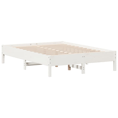 Bed Frame | White | Solid pine wood, Plywood slats | Small Double