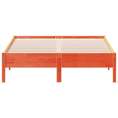 Bed Frame | Wax brown | Solid pine wood, Plywood | Small Double | Modern