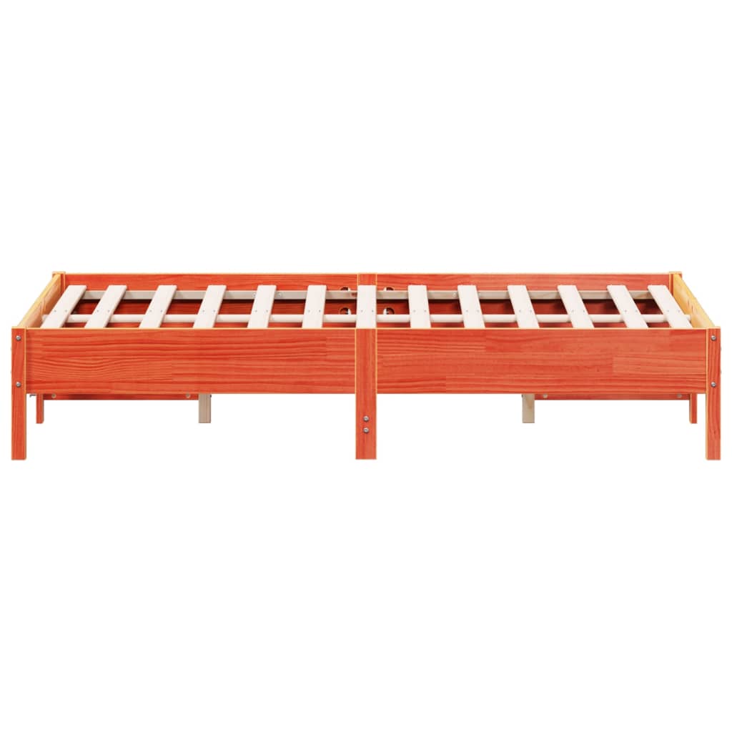 Bed Frame | Wax brown | Solid pine wood, Plywood | Small Double | Modern