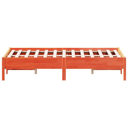 Bed Frame | Wax brown | Solid pine wood, Plywood | Small Double | Modern