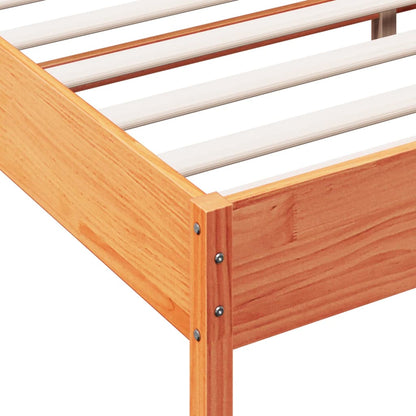 Bed Frame | Wax brown | Solid pine wood, Plywood | Small Double | Modern