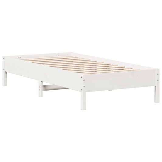 Bed Frame | White | Solid pine wood | Single | Modern | Bed Frame