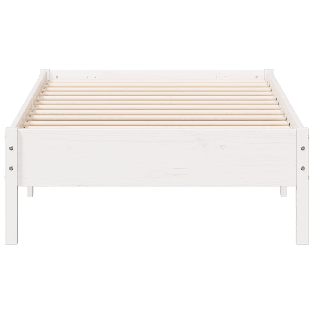 Bed Frame | White | Solid pine wood | Single | Modern | Bed Frame