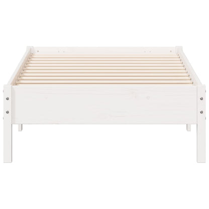 Bed Frame | White | Solid pine wood | Single | Modern | Bed Frame
