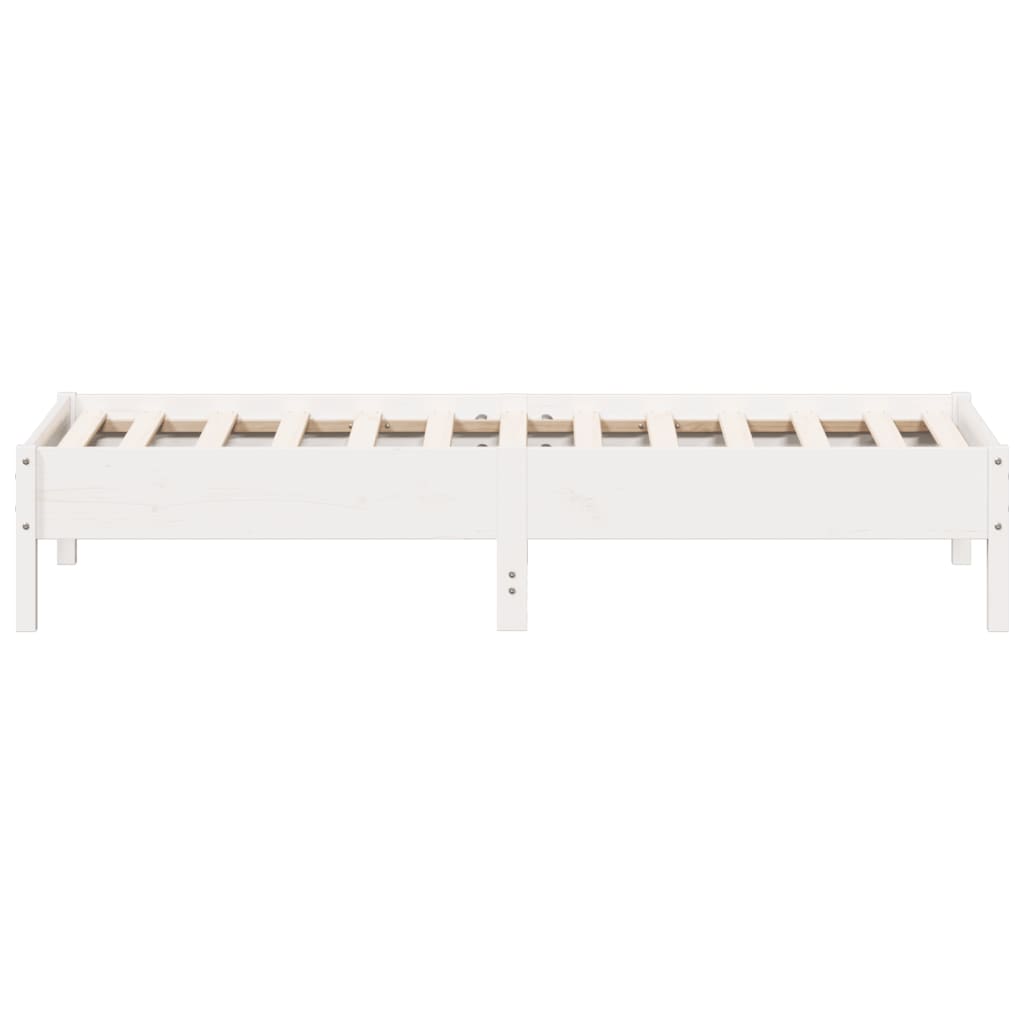 Bed Frame | White | Solid pine wood | Single | Modern | Bed Frame