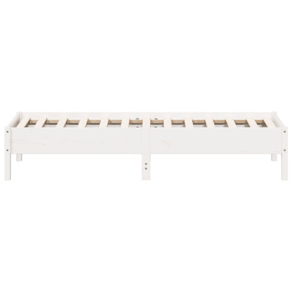 Bed Frame | White | Solid pine wood | Single | Modern | Bed Frame
