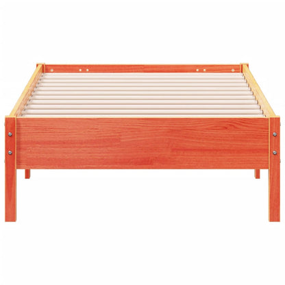 Bed Frame | Wax brown | Solid pine wood, Plywood slats | Single | Durable