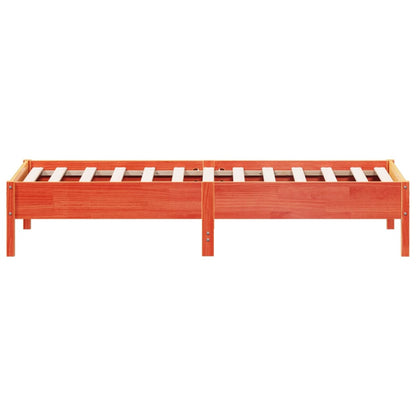 Bed Frame | Wax brown | Solid pine wood, Plywood slats | Single | Durable