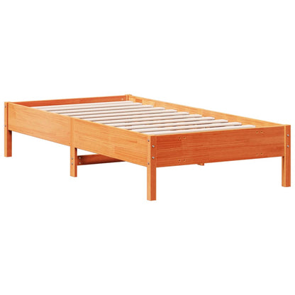 Bed Frame | Wax brown | Solid pine wood, Plywood slats | Single | Durable