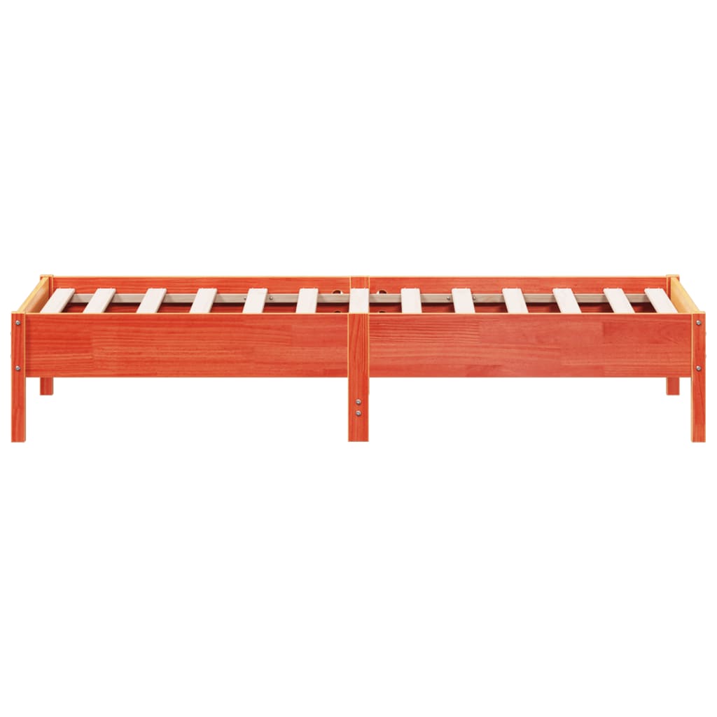 Bed Frame | Wax brown | Solid pine wood | Small Single | Durable