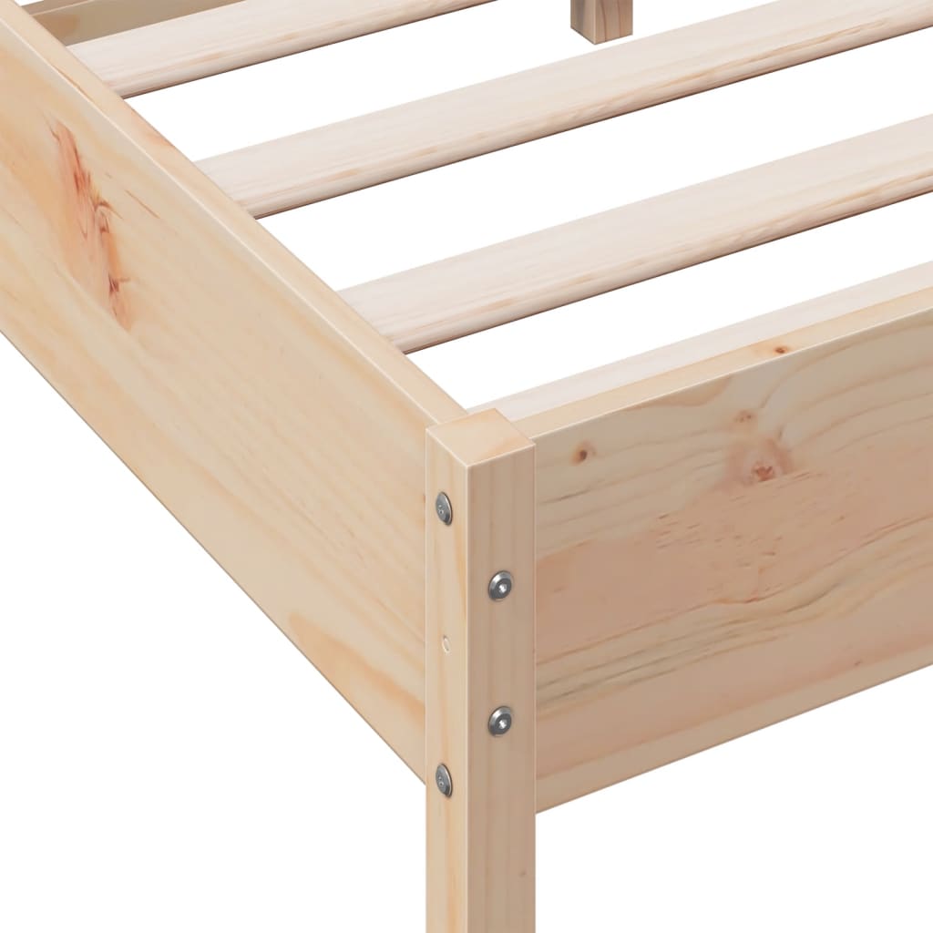 Bed Frame without Mattress 150x200 cm King Size Solid Wood Pine