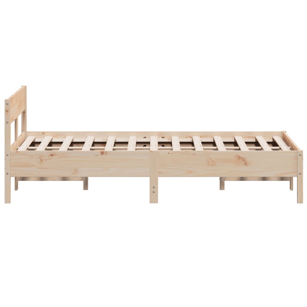Bed Frame without Mattress 140x200 cm Solid Wood Pine