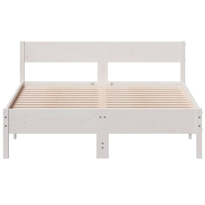 Bed Frame without Mattress White 120x200 cm Solid Wood Pine