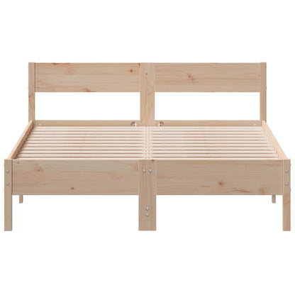 Bed Frame without Mattress 120x190 cm Small Double Solid Wood Pine