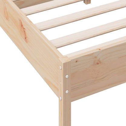 Bed Frame without Mattress 120x190 cm Small Double Solid Wood Pine