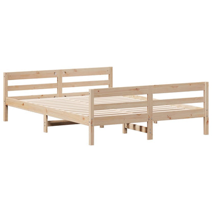 Bed Frame without Mattress 120x200 cm Solid Wood Pine