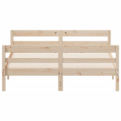 Bed Frame without Mattress 120x200 cm Solid Wood Pine