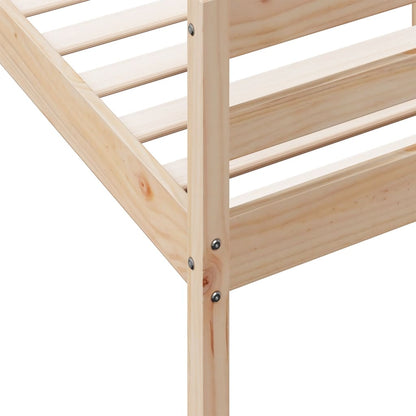 Bed Frame without Mattress 120x200 cm Solid Wood Pine