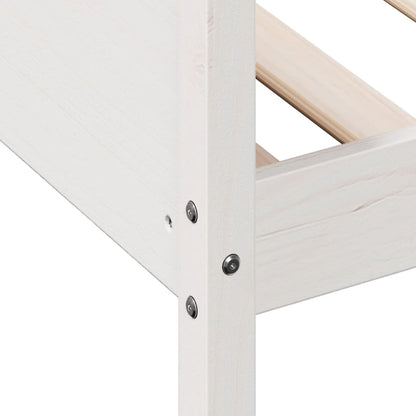 Day Bed without Mattress White 90x190 cm Single Solid Wood Pine