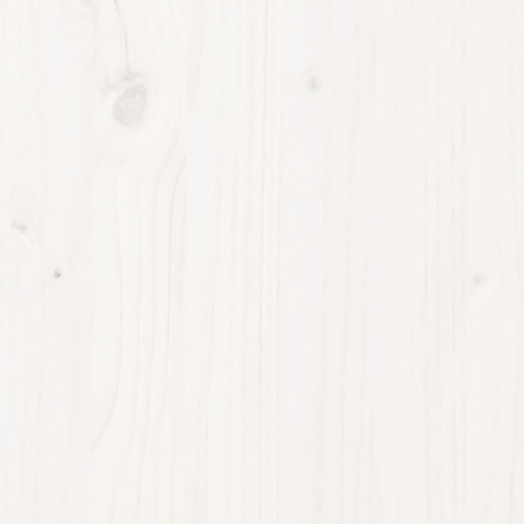 Loft Bed without Mattress White 90x190 cm Single Solid Wood Pine