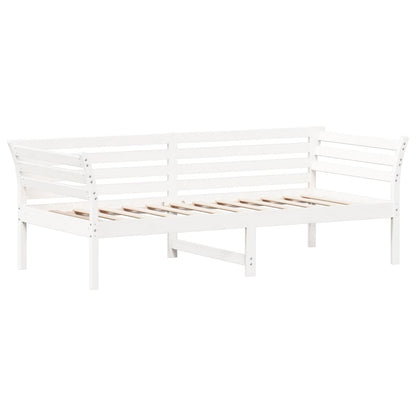 Day Bed without Mattress White 100x200 cm Solid Wood Pine
