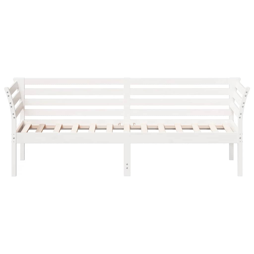 Day Bed without Mattress White 90x190 cm Single Solid Wood Pine