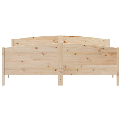 Bed Frame without Mattress 200x200 cm Solid Wood Pine