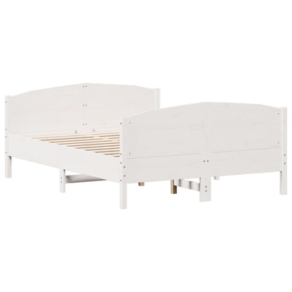 Bed Frame without Mattress White 160x200 cm Solid Wood Pine