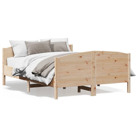 Bed Frame without Mattress 140x200 cm Solid Wood Pine