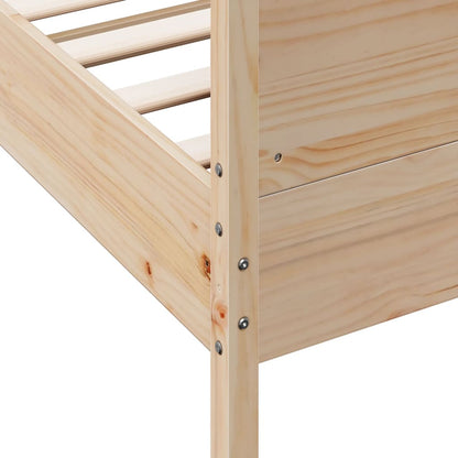 Bed Frame without Mattress 135x190 cm Double Solid Wood Pine