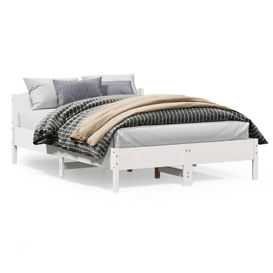 Bed Frame | White | Solid pine wood, Plywood | Double | Bed Frame