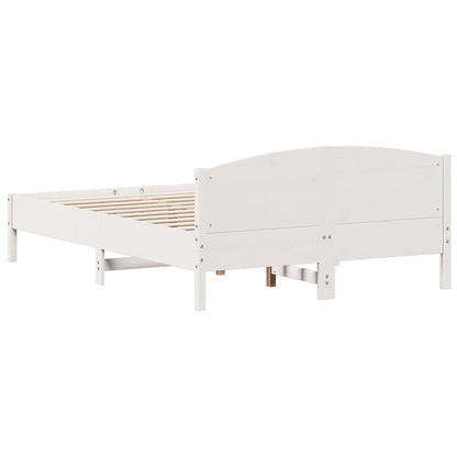 Bed Frame | White | Solid Pine Wood, Plywood | King Size | Durable