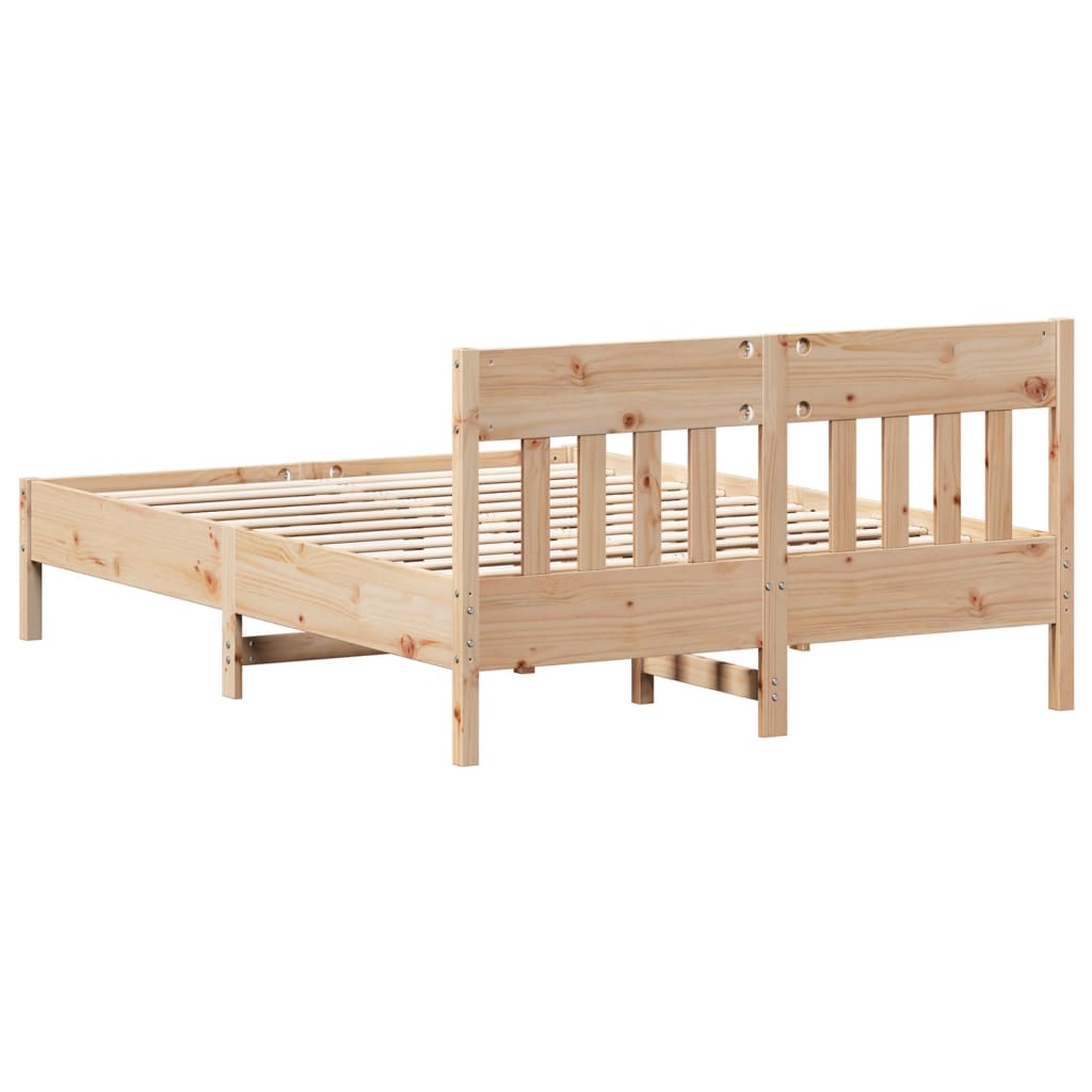 Bed Frame without Mattress 160x200 cm Solid Wood Pine