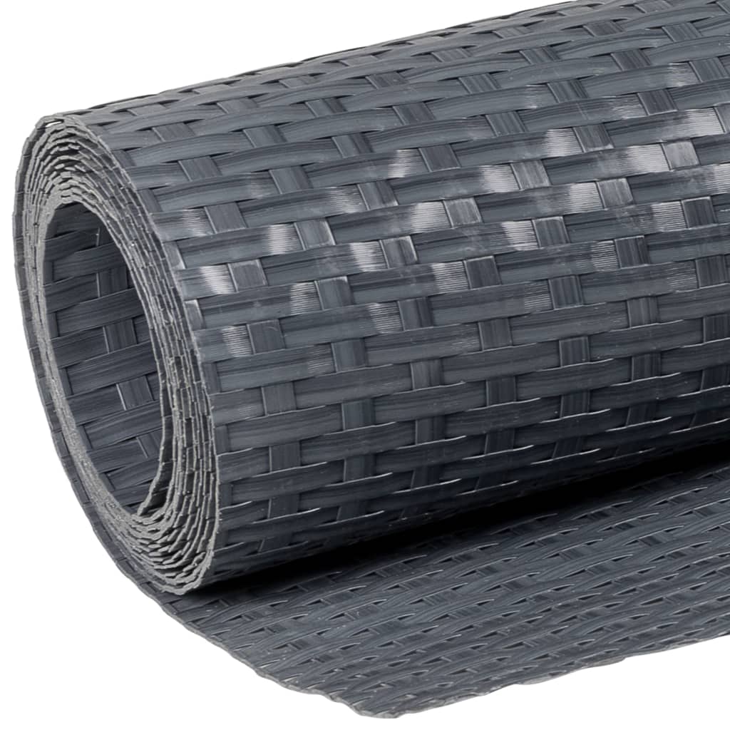Balcony Screen Anthracite 500x80 cm Poly Rattan