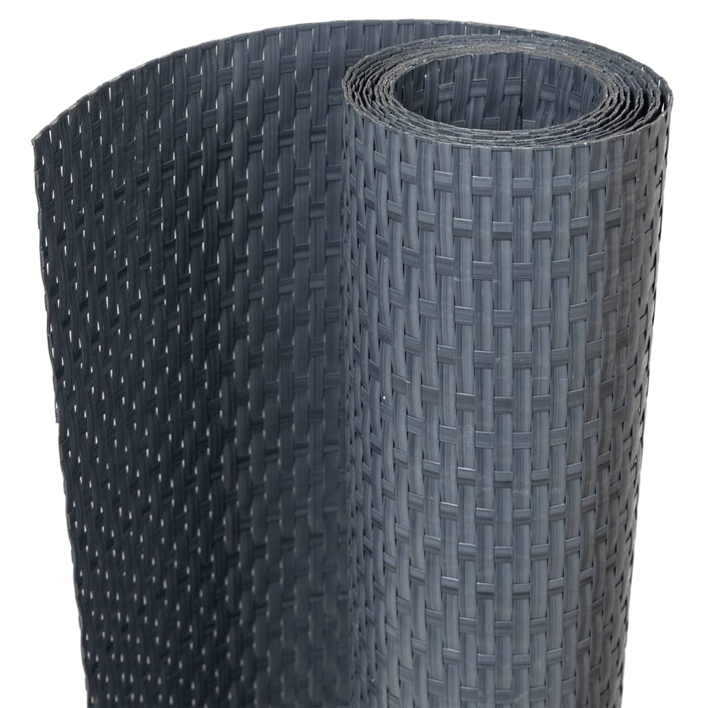 Balcony Screen Anthracite 600x100 cm Poly Rattan