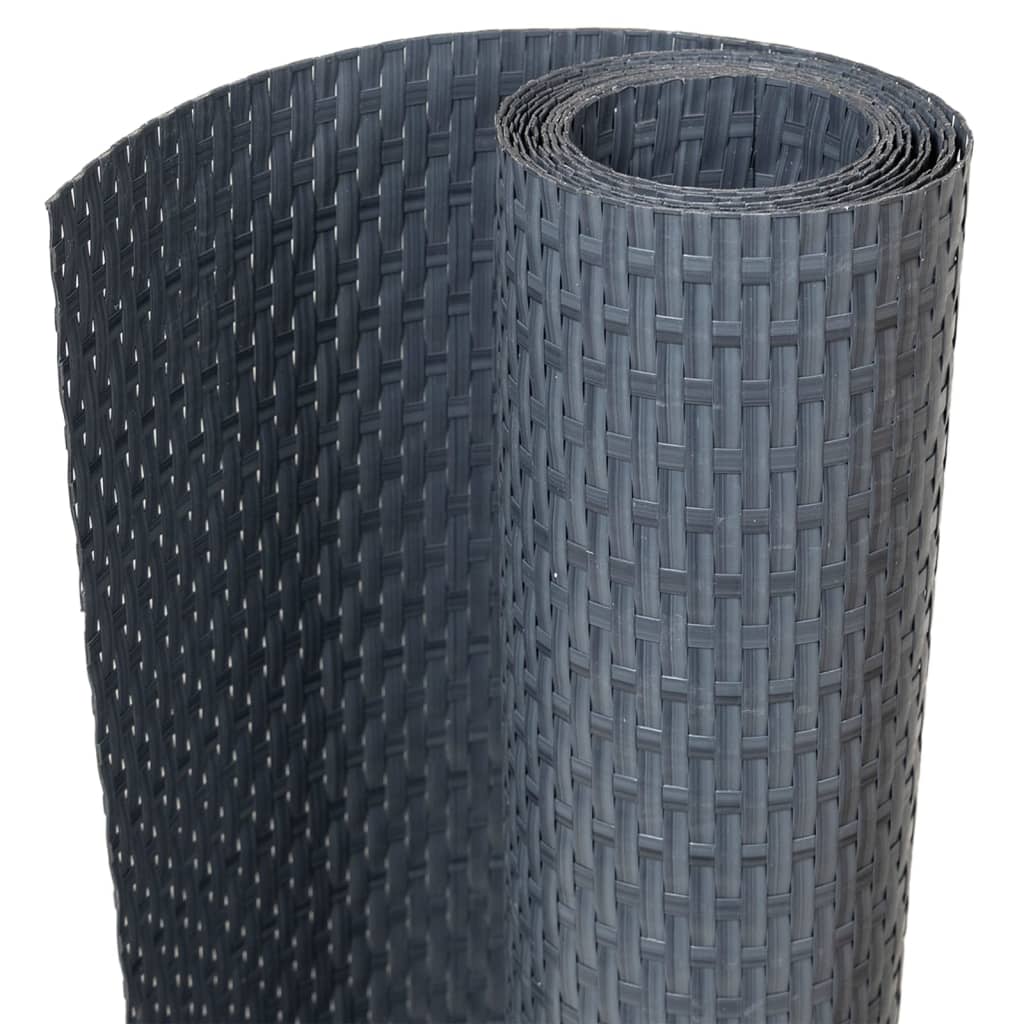 Balcony Screen Anthracite 1000x90 cm Poly Rattan
