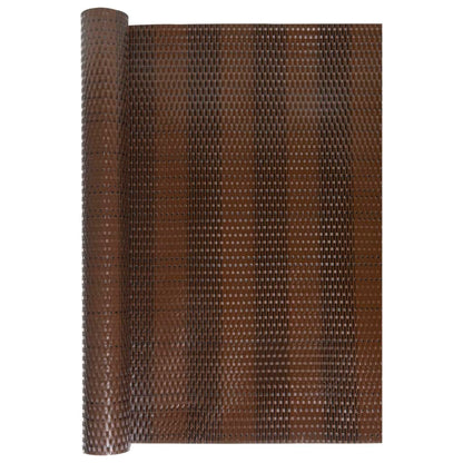 Balcony Screen Brown and Black 300x90 cm Poly Rattan