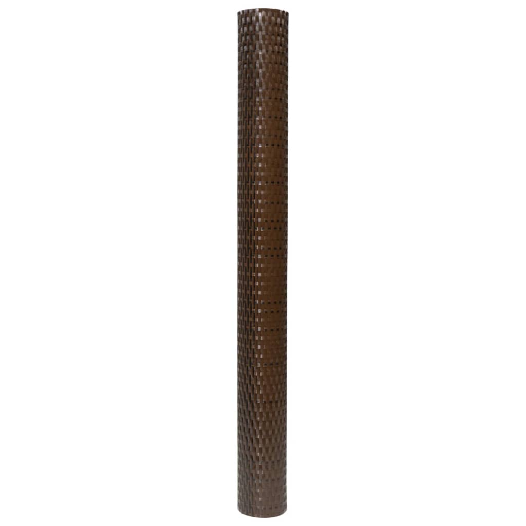 Balcony Screen Brown and Black 300x100 cm Poly Rattan