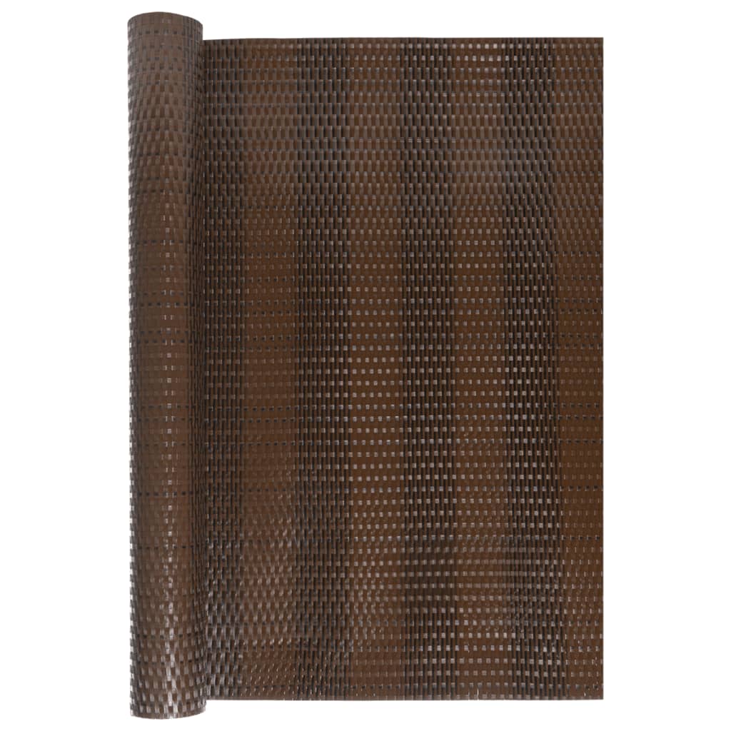 Balcony Screen Brown and Black 500x90 cm Poly Rattan