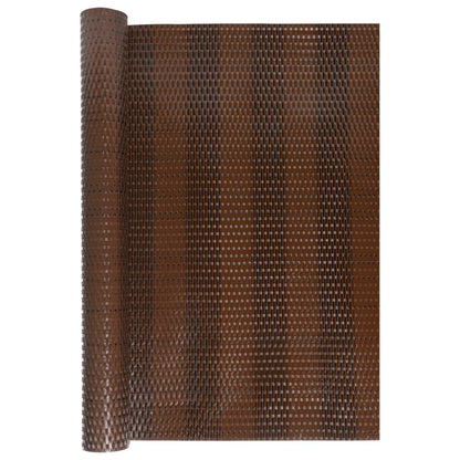 Balcony Screen Brown and Black 500x90 cm Poly Rattan