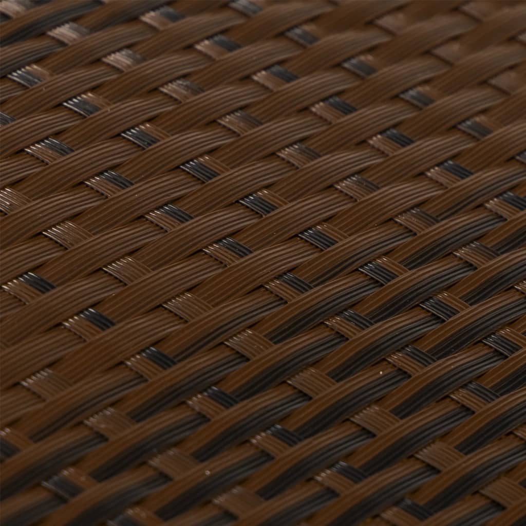 Balcony Screen Brown and Black 500x90 cm Poly Rattan