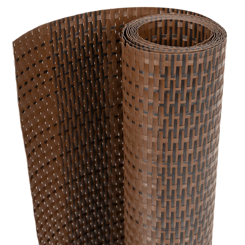 Balcony Screen Brown and Black 600x80 cm Poly Rattan