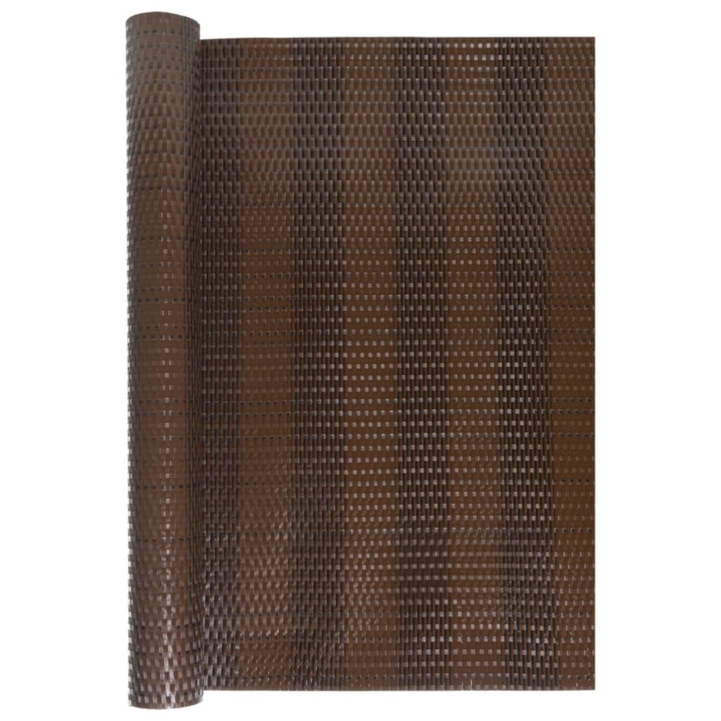 Balcony Screen Brown and Black 600x80 cm Poly Rattan