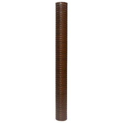 Balcony Screen Brown and Black 600x80 cm Poly Rattan