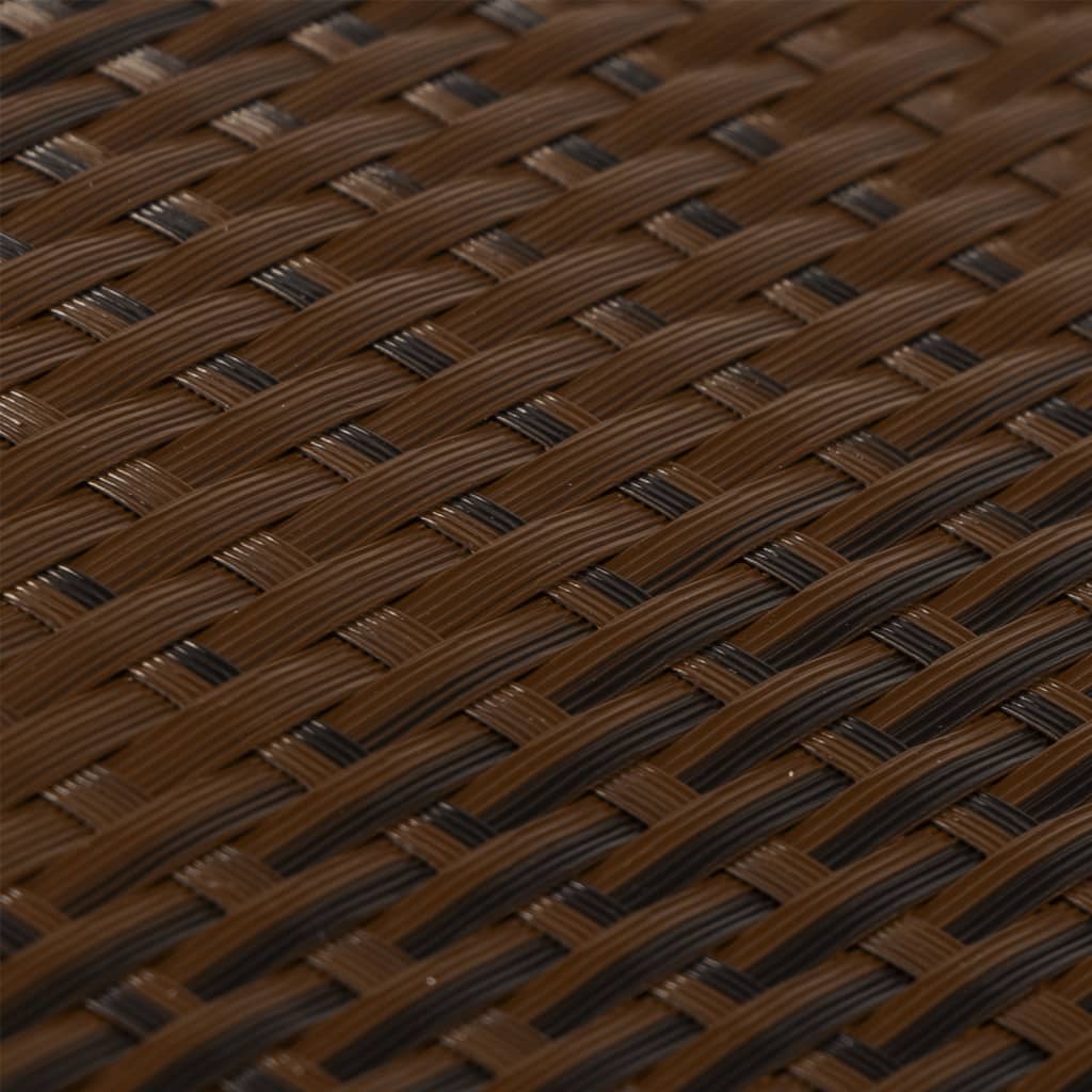 Balcony Screen Brown and Black 600x80 cm Poly Rattan