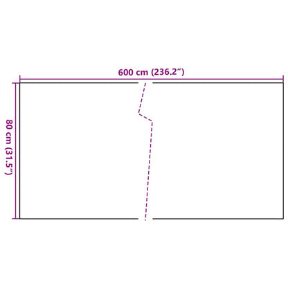 Balcony Screen Brown and Black 600x80 cm Poly Rattan