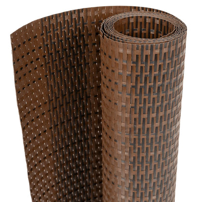 Balcony Screen Brown and Black 1000x80 cm Poly Rattan
