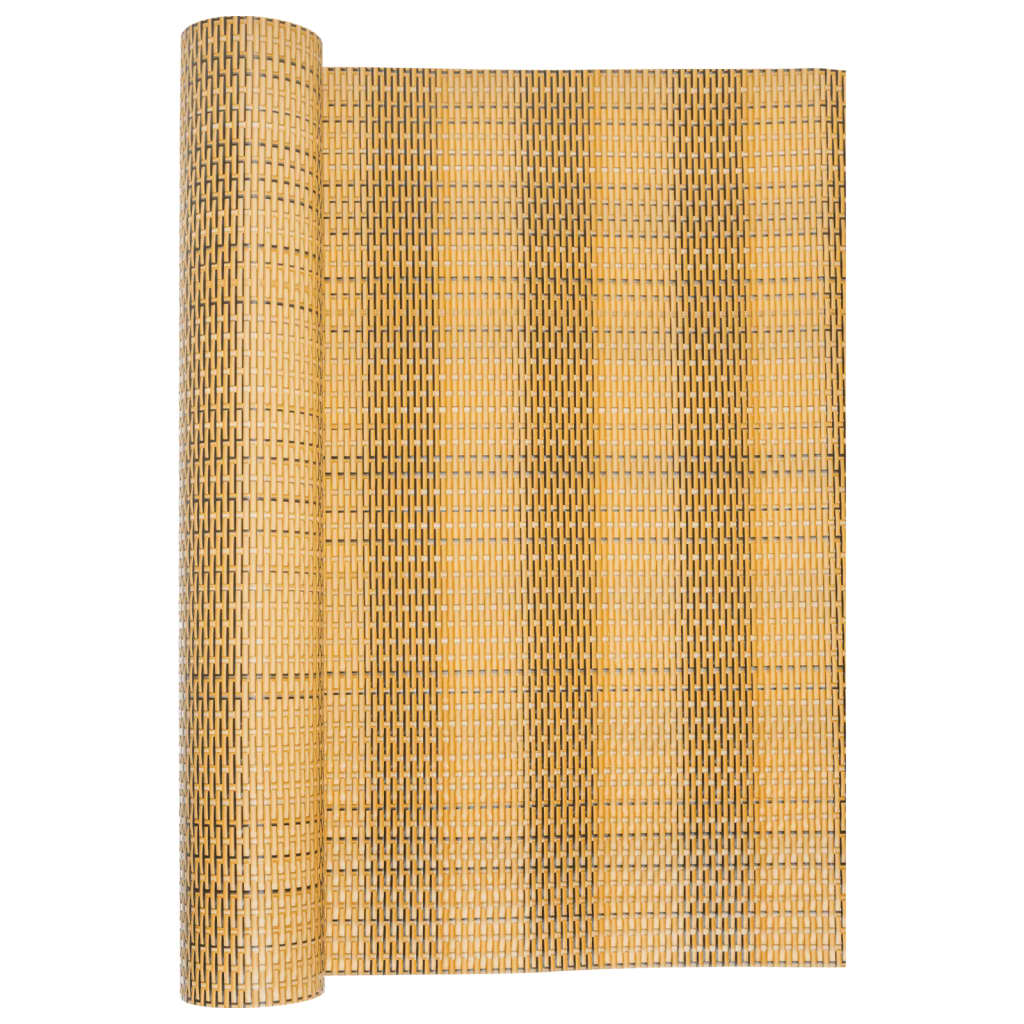 Balcony Screen Light Brown 300x80 cm Poly Rattan