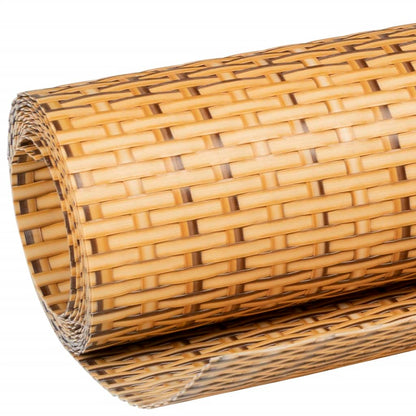 Balcony Screen Light Brown 300x80 cm Poly Rattan